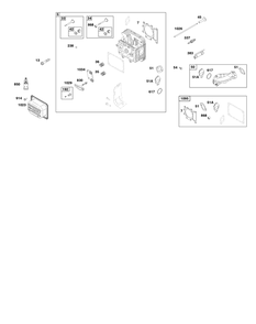 Cylinder Head Group Diagram and Parts List for 31Q507-0014-H5 200000 - 399999 Briggs and Stratton Engine